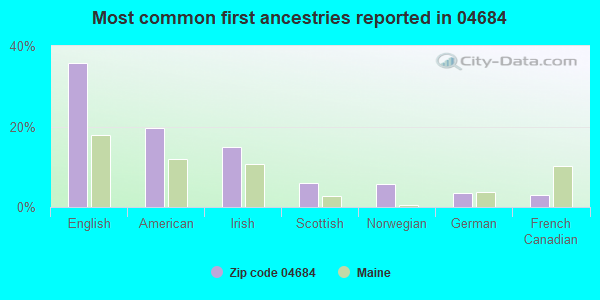 Most common first ancestries reported in 04684