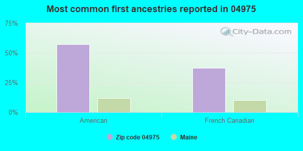 Most common first ancestries reported in 04975