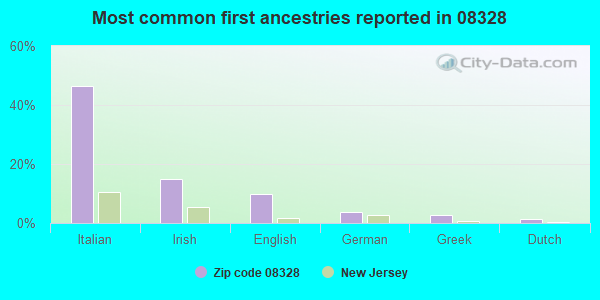 Most common first ancestries reported in 08328