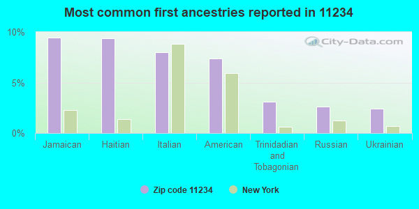 Most common first ancestries reported in 11234