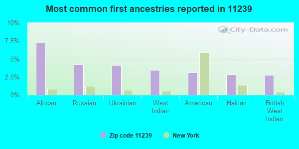 Most common first ancestries reported in 11239