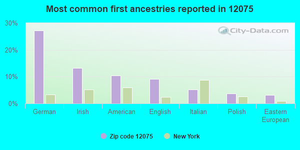 Most common first ancestries reported in 12075