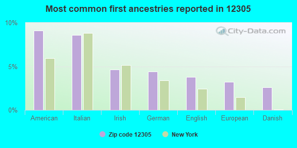Most common first ancestries reported in 12305