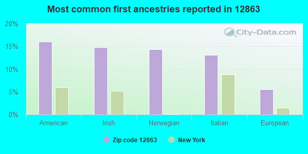 Most common first ancestries reported in 12863