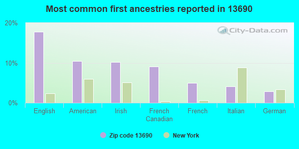 Most common first ancestries reported in 13690