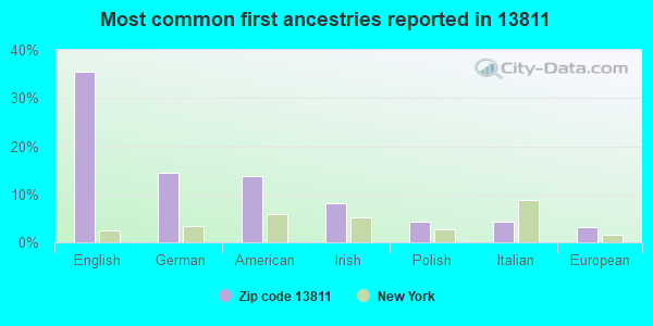 Most common first ancestries reported in 13811