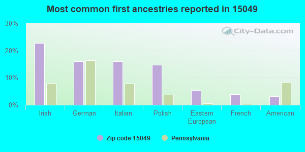 Most common first ancestries reported in 15049