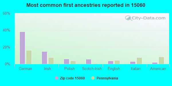 Most common first ancestries reported in 15060