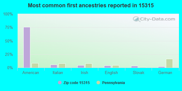 Most common first ancestries reported in 15315