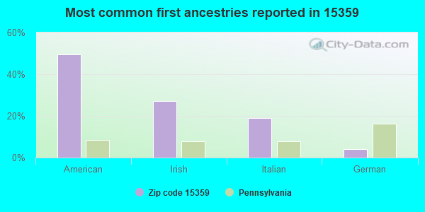Most common first ancestries reported in 15359