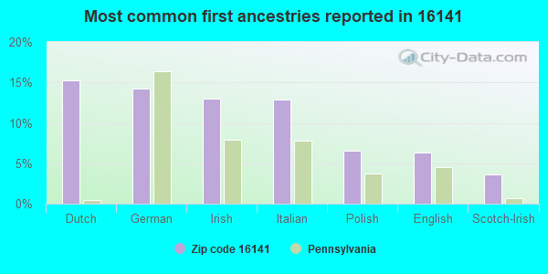 Most common first ancestries reported in 16141