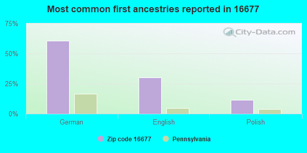 Most common first ancestries reported in 16677