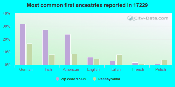 Most common first ancestries reported in 17229