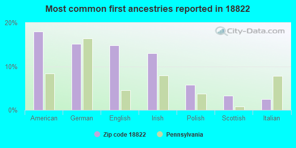 Most common first ancestries reported in 18822