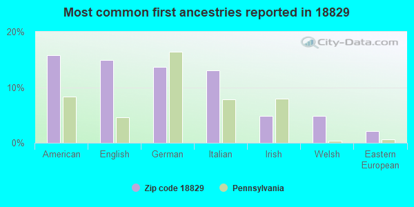 Most common first ancestries reported in 18829