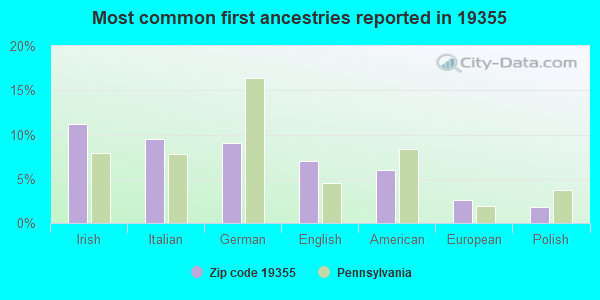 Most common first ancestries reported in 19355