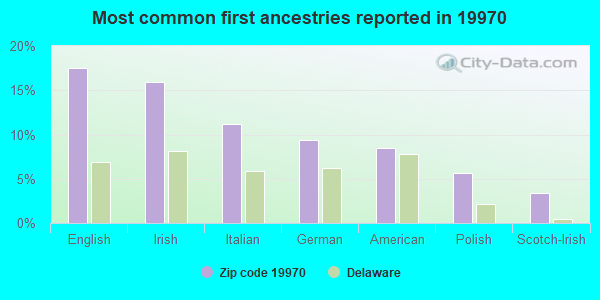 Most common first ancestries reported in 19970