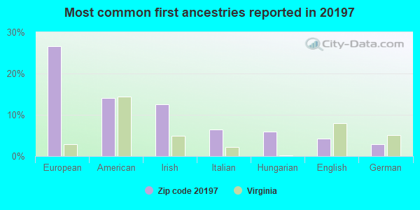 Most common first ancestries reported in 20197
