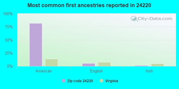 Most common first ancestries reported in 24220