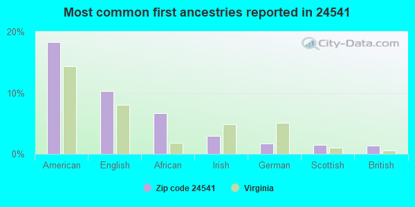 Most common first ancestries reported in 24541
