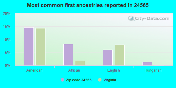 Most common first ancestries reported in 24565