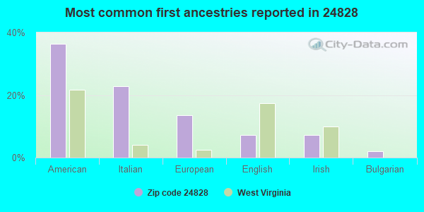 Most common first ancestries reported in 24828