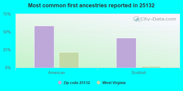 Most common first ancestries reported in 25132