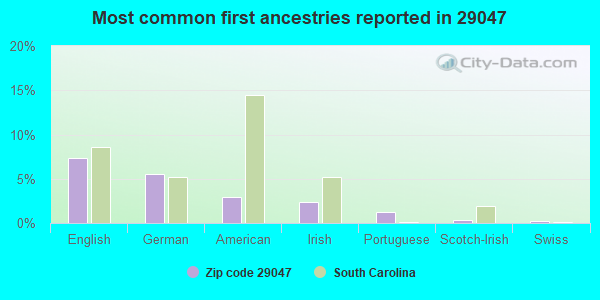 Most common first ancestries reported in 29047