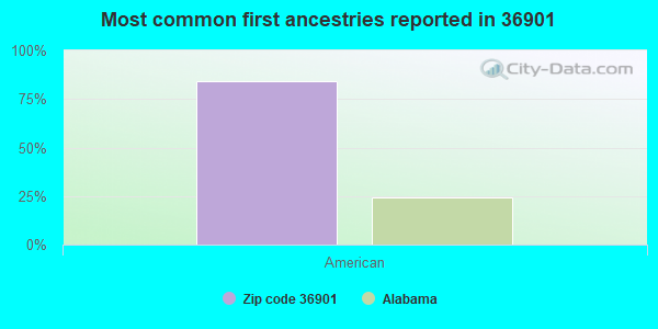 Most common first ancestries reported in 36901