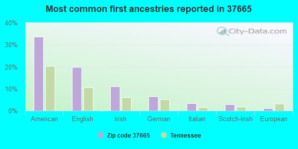 Most common first ancestries reported in 37665