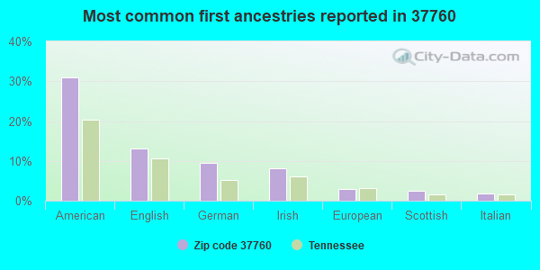 Most common first ancestries reported in 37760