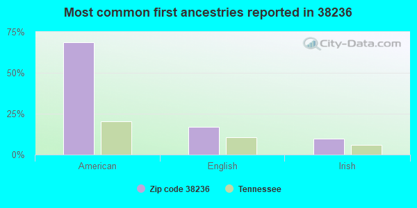 Most common first ancestries reported in 38236
