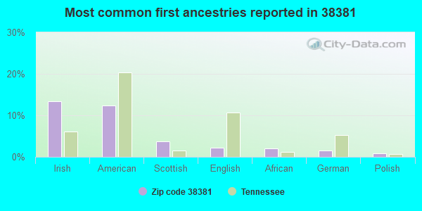 Most common first ancestries reported in 38381