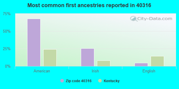 Most common first ancestries reported in 40316