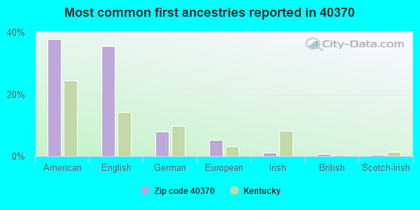 Most common first ancestries reported in 40370