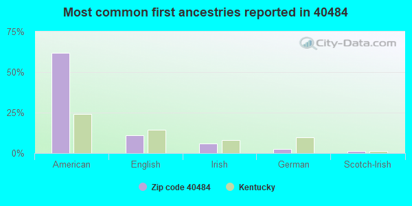 Most common first ancestries reported in 40484