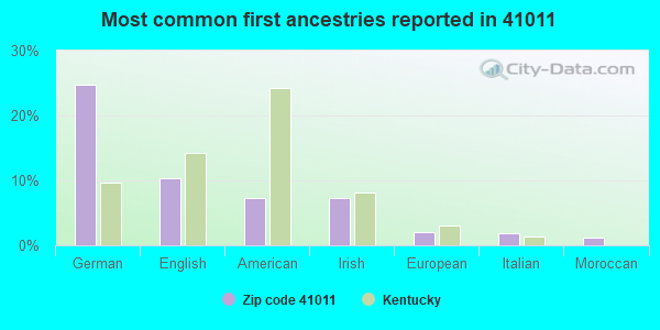 Most common first ancestries reported in 41011