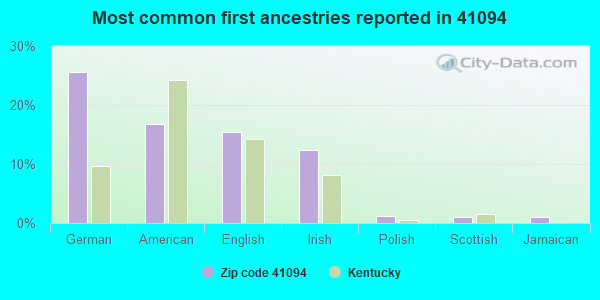 Most common first ancestries reported in 41094