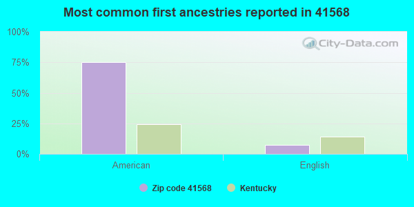 Most common first ancestries reported in 41568