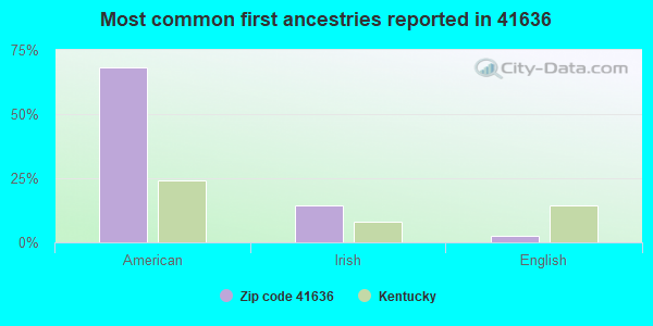 Most common first ancestries reported in 41636