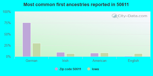 Most common first ancestries reported in 50611