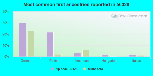 Most common first ancestries reported in 56328