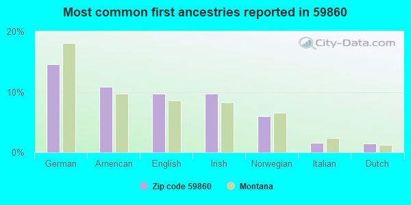 Most common first ancestries reported in 59860
