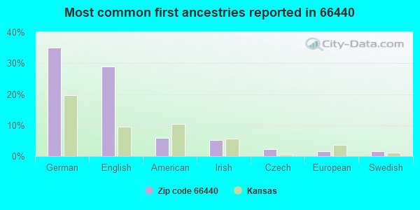 Most common first ancestries reported in 66440