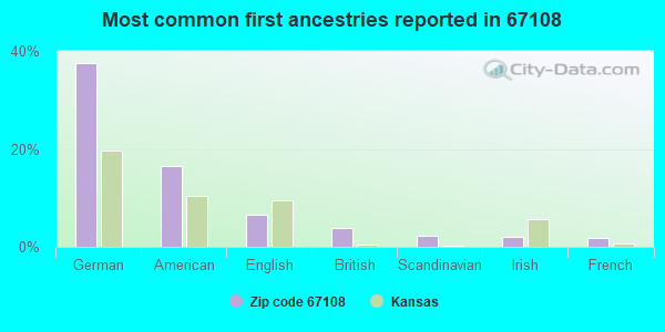 Most common first ancestries reported in 67108