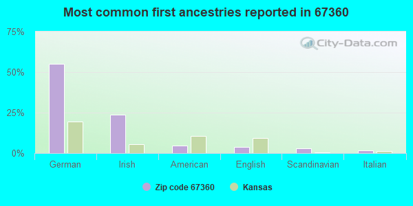 Most common first ancestries reported in 67360