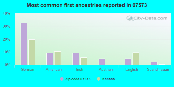 Most common first ancestries reported in 67573