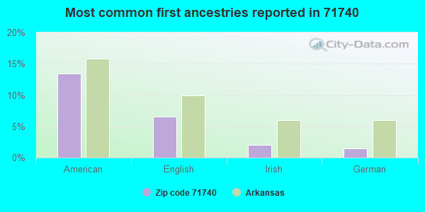 Most common first ancestries reported in 71740