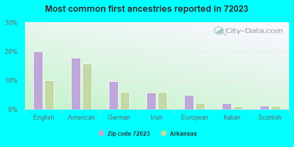 Most common first ancestries reported in 72023