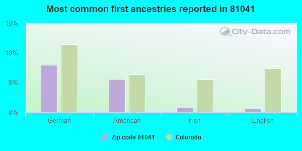 Most common first ancestries reported in 81041